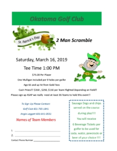 Okatoma St Patrick #39 s Day 2 Man Okatoma